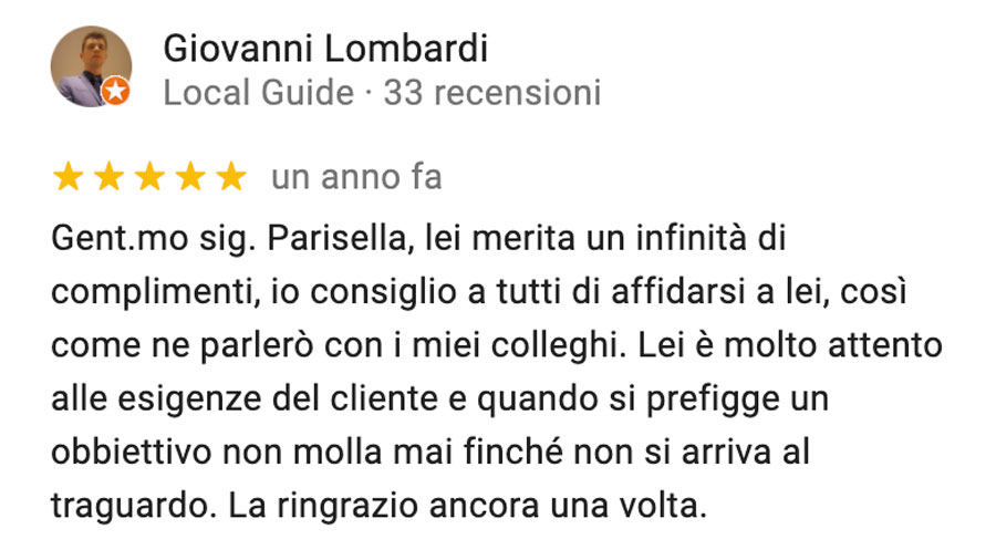 Recensione di Giovanni Lombardi su Silvio Parisella