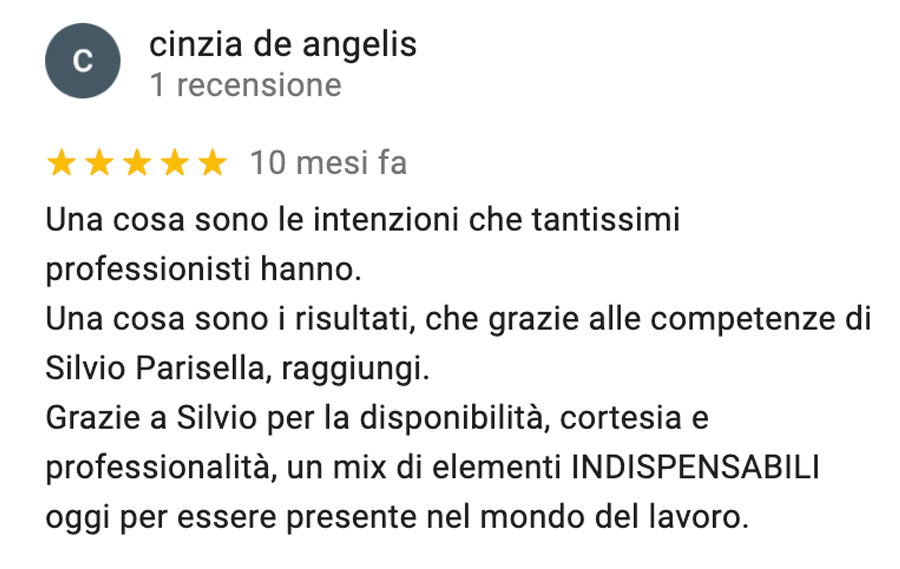 Recensione di Cinzia De Angelis su Silvio Parisella